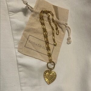 Brinker + Eliza Gold Heart The Best Is Yet To Come Necklace